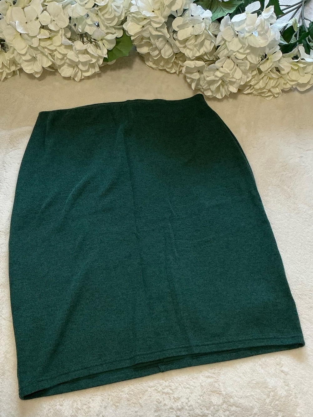 Old Navy Knit Forest Green Pencil Skirt